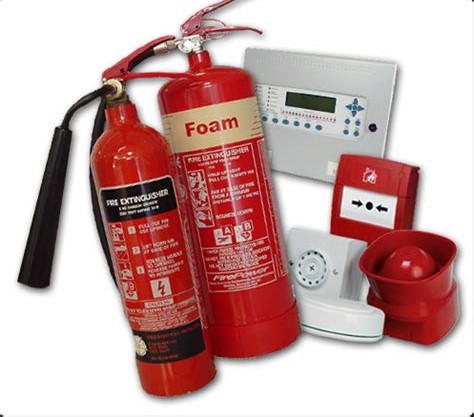 Fire extinguishers and fire alarms