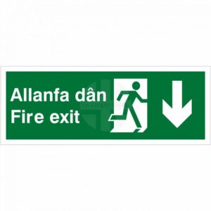 Fire signage bi lingual
